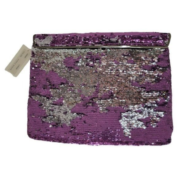 ALEXIS HUDSON Sequin Clutch Envelope Style Magnetic Closure NEW w/Tag - Picture 15 of 16